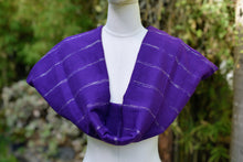 Load image into Gallery viewer, SHAWL | HANDLOOM WOVEN | GLITTERED STRIPES