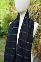 Load image into Gallery viewer, SHAWL | HANDLOOM WOVEN | GLITTERED STRIPES