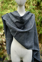 Load image into Gallery viewer, SHAWL | HANDLOOM WOVEN | GLITTERED STRIPES