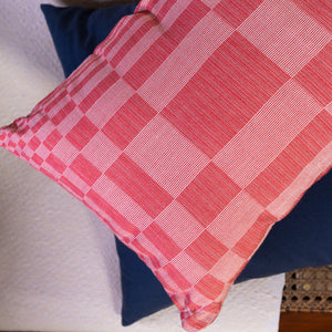 BINAKOL THROW PILLOW CASES RED AND WHITE