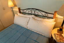 Load image into Gallery viewer, DILLI BEDCOVER IN TURQUOISE AND WHITE
