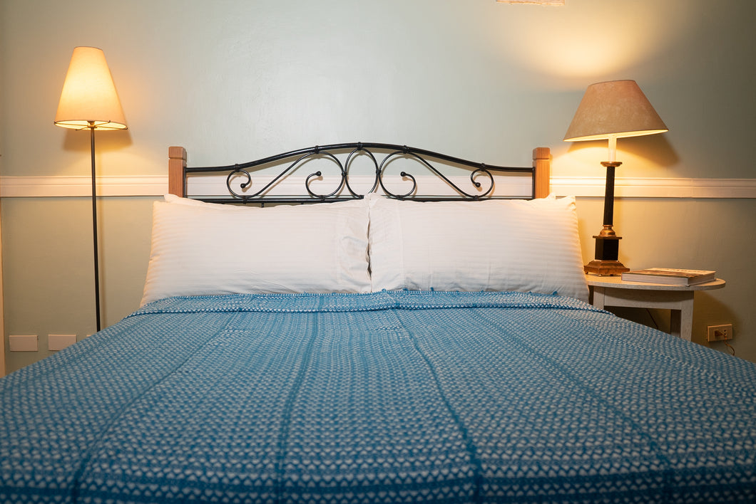 DILLI BEDCOVER IN TURQUOISE