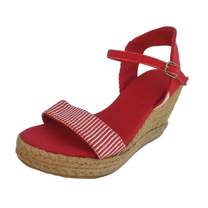 REIGNE | wedge | jap mat weaved striped design