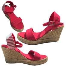 Load image into Gallery viewer, REIGNE | wedge | jap mat weaved striped design
